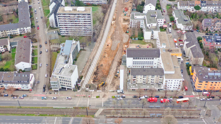 Bombenentschärfung in Essen durch das Bombenkommando.