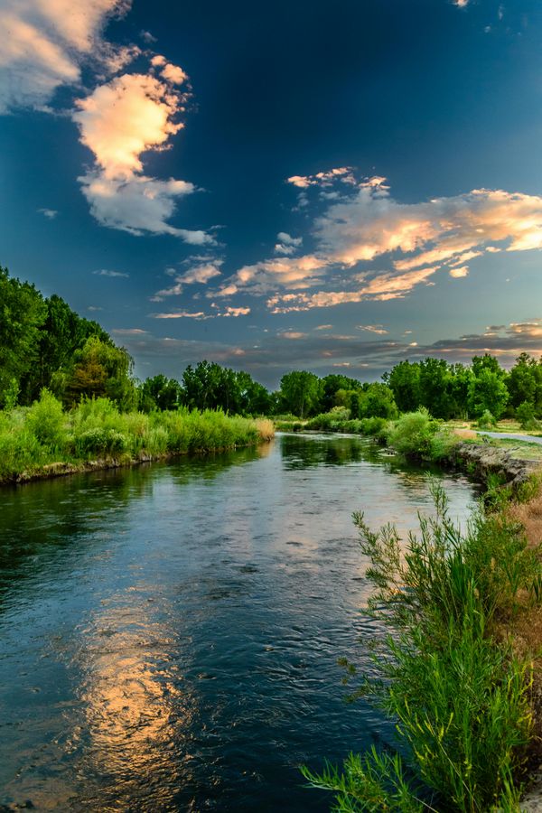 Flusslandschaft als einer der besten 10 Orte zum Angeln in Niedersachsen.